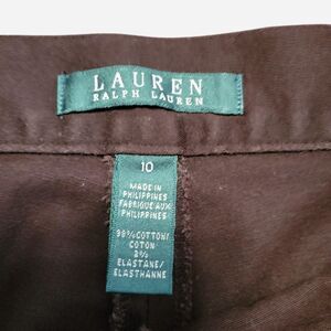 Lauren Ralph Lauren Women's 10 Brown side zip tailored trousers